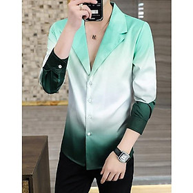 áo sơ mi phối màu cực đỉnh, mẫu mới nhất thiết kế độc quyền, phong cách Hàn quốc, chất áo mền mịn thoáng mát - T14 - xanh - L