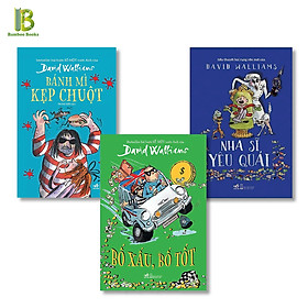 Hình ảnh Combo 3 Truyện Thiếu Nhi Hài Hước Của David Walliams: Bánh Mì Kẹp Chuột + Nha Sĩ Yêu Quái + Bố Xấu Bố Tốt (Tặng Kèm Bookmark Bamboo Books)