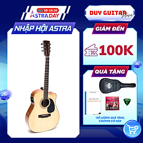 Đàn Guitar Acoustic DJ260X có EQ MET B12 gỗ hồng đào full solid cho âm thanh vang sáng có kết nối loa Duy Guitar