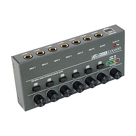 Audio Mixer 6 Input Audio Mixer Portable Sound Mixer for Small Clubs Bars