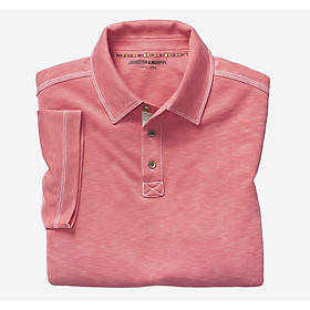 Áo polo nam cộc tay JohnSton & Murphy Vintage Slub Polo Coral hàng xuất Mỹ - Châu Âu - Úc