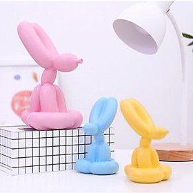 Balloon Rabbit Figurine Resin Sculpture Mini Novelty Gifts for Kids-Blue-S