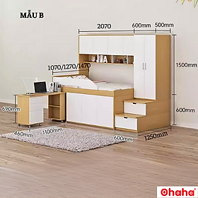 Mua Giường tầng thông minh Ohaha kết hợp tủ áo và bàn học - GTTM011