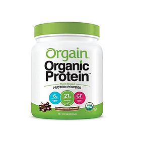 Bột Protein thực vật hữu cơ Orgain Organic Protein Greens 462g hương socola