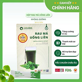 [CHÍNH HÃNG] Rau Má Uống Liền Sấy Lạnh Nguyên Chất - Mát gan, detox, giảm mụn, giảm cân, giải nhiệt - Hộp 6 Tuýp