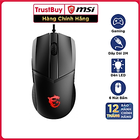 Mua Chuột Gaming MSI GM41 Lightweight V2 Đèn LED RGB  6 Nút  6400 DPI Với 6 Mức DPI  Dây Cắm USB Dù Dài 2M - Hàng Chính Hãng