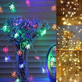 Mua Dây Đèn Led Hình Bông Tuyết Chớp Nhiều Màu Dài 4m