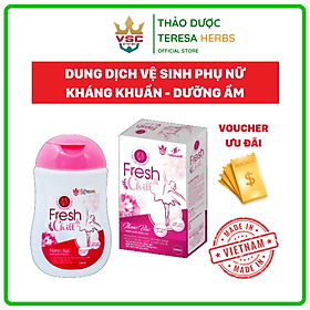 Dung dịch vệ sinh phụ nữ Nano bạc lá trầu không hỗ trợ điều trị viêm nhiễm phụ khoa Fresh&Chill chai 150ml