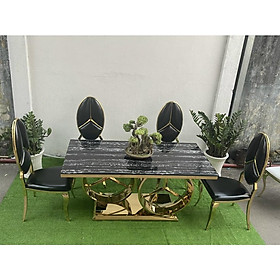 Mua Bàn Ăn Mặt Đá Nhập Khẩu - Bàn Ăn Tân Cổ Điển BC03 Mercedes LinhLandecor