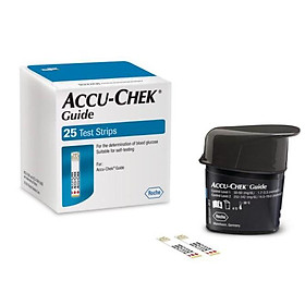 Que Thử Đường Huyết Accu-Chek Guide Có Nắp Nhựa Bảo Hiểm Hút Ẩm Cho Que, Đầu Thấm Máu Lớn, Chính Hãng Roche