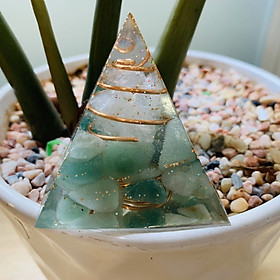 Mua Kim tự tháp thạch anh giảm trượt khí  thiền sâu  nhiều màu 5x5cm