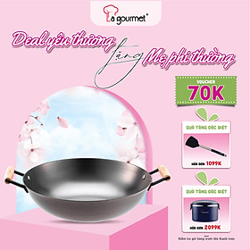 Chảo gang đúc công nghệ mới La gourmet Nitrigan™ 40cm lòng sâu 8L - 399434 (tốt cho sức khỏe, siêu bền)