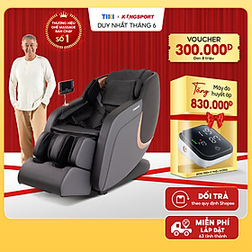 Ghế massage KINGSPORT Standard G4 con lăn di chuyển cổ vai, thiết kế hiện đại 2024, túi khí massage tay dài