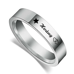 Nhẫn khắc tên riêng theo yêu cầu Titan không gỉ, điền tên cần khắc ở phần thêm ghi chú