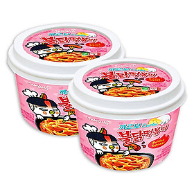 Combo 2 Hộp Bánh Gạo Topokki Gà Cay Carbonara Samyang (179g/hộp)