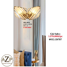 AZP - ĐÈN ỐP VÁCH / ĐÈN TRANG TRÍ / ĐÈN TREO TƯỜNG PHÒNG KHÁCH, PHÒNG NGỦ, NHÀ HÀNG, KHÁCH SẠN AZP-VL18T2 phong cách đương đại, hàng nhập khẩu AZP
