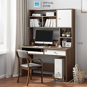 Mua Bàn Máy Tính Làm Việc  Kèm Theo Kệ Đỡ PC Di Động Thương Hiệu SIB Decor BLV61