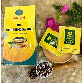 Trà Đông Trùng Hạ Thảo An An, 100% thảo dược, giúp ngủ ngon, bổ phổi, ích thận, điều hòa huyết áp,...