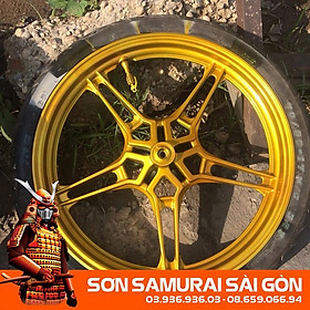 Sơn SAMURAI KUROBUSHI 1102 màu vàng honda chính hãng dành cho xe máy