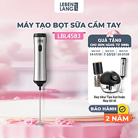 Máy đánh bọt cafe cầm tay Lebenlang LBL4583, sạc điện tiện lợi, công suất 10W,  hàng chính hãng - bảo hành 2 năm
