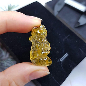 VÒNG CỔ CỬU VỸ HỒ LY DÁNG QUỲ MÀU VÀNG 05