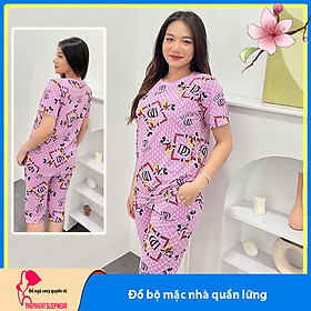 Đồ bộ mặc nhà quần lững LN1 - Đồ ngủ mặc nhà nữ - Đồ bộ nữ lững - Bộ đồ nữ mặc nhà