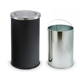 Mua Thùng Rác Inox Nắp Lật Ø300 X 610H - Màu Đen