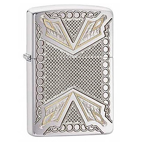 Bật Lửa Zippo 28808 - Bật Lửa Zippo Armor Dagger Brushed Chrome