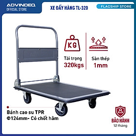 Mua Xe Đẩy Hàng 4 Bánh Sàn Thép ADVINDEQ TL-320 - Hàng Chính Hãng
