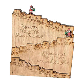 Advent Calendar Ornament Reusable Christmas Wooden Advent Calendar