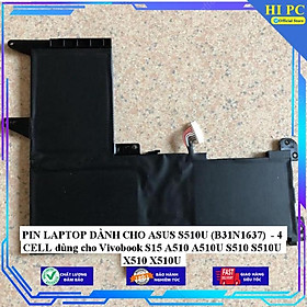 PIN LAPTOP DÀNH CHO ASUS S510U (B31N1637) - 4 CELL dùng cho Vivobook S15 A510 A510U S510 S510U X510 X510U - Hàng Nhập Khẩu 