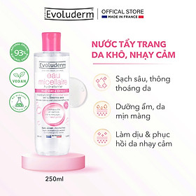 Nước tẩy trang Evoluderm Micellar Cleansing Water 250ml