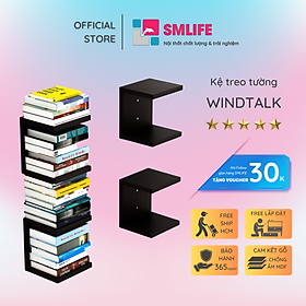 Kệ gỗ trang trí trưng bày hiện đại SMLIFE Windtalk