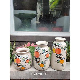 Mua Set 3 bình cắm hoa- trưng bày  sản phẩm vẽ thủ công. Gốm sứ Bát Tràng.