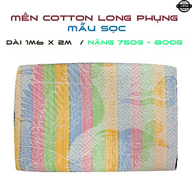 Mền chỉ cotton Long Phụng sọc nhạt 1m6 x 2m / 750g - 800g