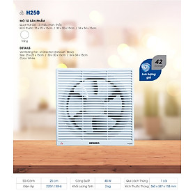 Quạt Hút Thông Gió Senko H250 40W - Hàng Chính Hãng