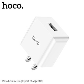 Mua Củ sạc Hoco C106 10.5W chân US tiêu chuẩn 1 cổng USB - Hàng Chính Hãng