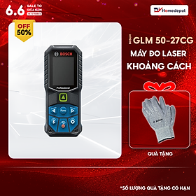 Máy đo khoảng cách Bosch laser xanh GLM 50-27 CG