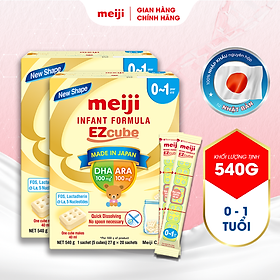 Combo 2 Hộp Sản Phẩm Dinh Dưỡng Công Thức Meiji Infant Formula Ezcube - Nhập khẩu chính hãng (540g)