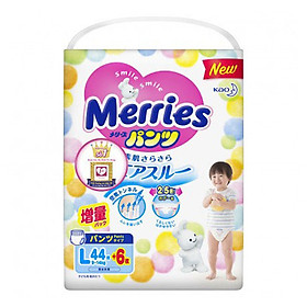 Tã Bỉm Quần Merries Nội Địa Nhật L44+6 50 miếng