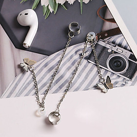 1 ĐÔI Khuyên tai đeo tai nghe bluetooth tai nghe không dây airpod mix cánh bướm độc đáo cá tính unisex không cần bấm lỗ tai