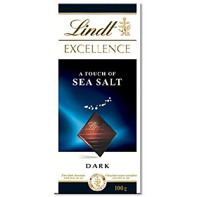 Kẹo sô cô la đen vị muối biển Lindt Excellence 100g