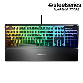 Bàn phím gaming có dây Steelseries Apex 3 RGB chống tràn chuẩn IP32 - Chính Hãng