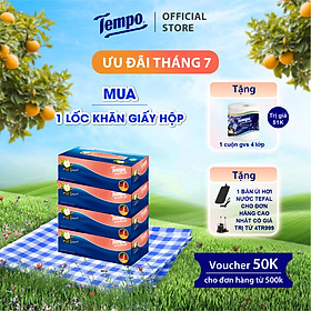 khăn GIấy Rút Cao Cấp Tempo - 3 Lớp Bền Dai, Không Kích Ứng Da - Thương hiệu Đức, Hương Gỗ Táo
