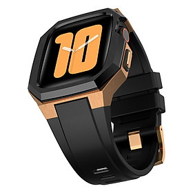 Mua Ốp Case Vỏ Thép Không Gỉ bảo vệ tích hợp dây đeo Fluororubber cho Apple Watch Series 10 Size 46mm - Hàng Chính Hãng