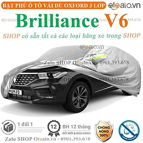 Bạt che phủ xe ô tô Brilliance V6 3 lớp cao cấp