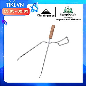 Đồ cắm trại kẹp gắp than Campingmoon campoutvn MS-42 thép không rỉ sang trọng glamping A312  