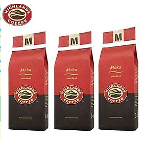 Combo 3 gói Cà phê Rang xay Moka Highlands Coffee 200g