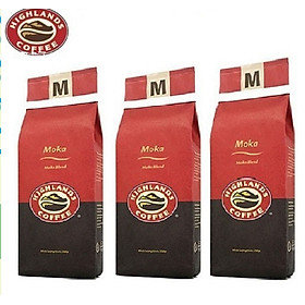 BÁO GIÁ Cà Phê Highland Moka | Shopee Lazada Sendo Tiki mới nhất 36 Combo 3 gói Cà phê Rang xay Moka Highlands Coffee 200g