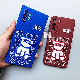 Ốp Lưng Silicon Gấu KleinBlue Cho Samsung Galaxy Note 20 Ultra / Note 20 / Note 10 Plus / Note 10 Viền Vuông